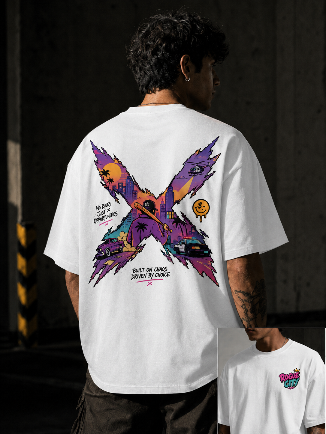 Crossed Out Oversized Tee
